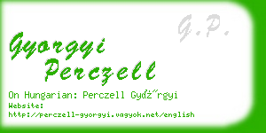 gyorgyi perczell business card